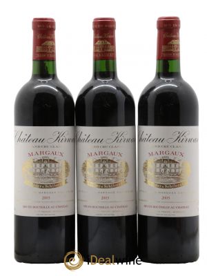 Château Kirwan 3ème Grand Cru Classé  2003 - Lot de 3 Bouteilles