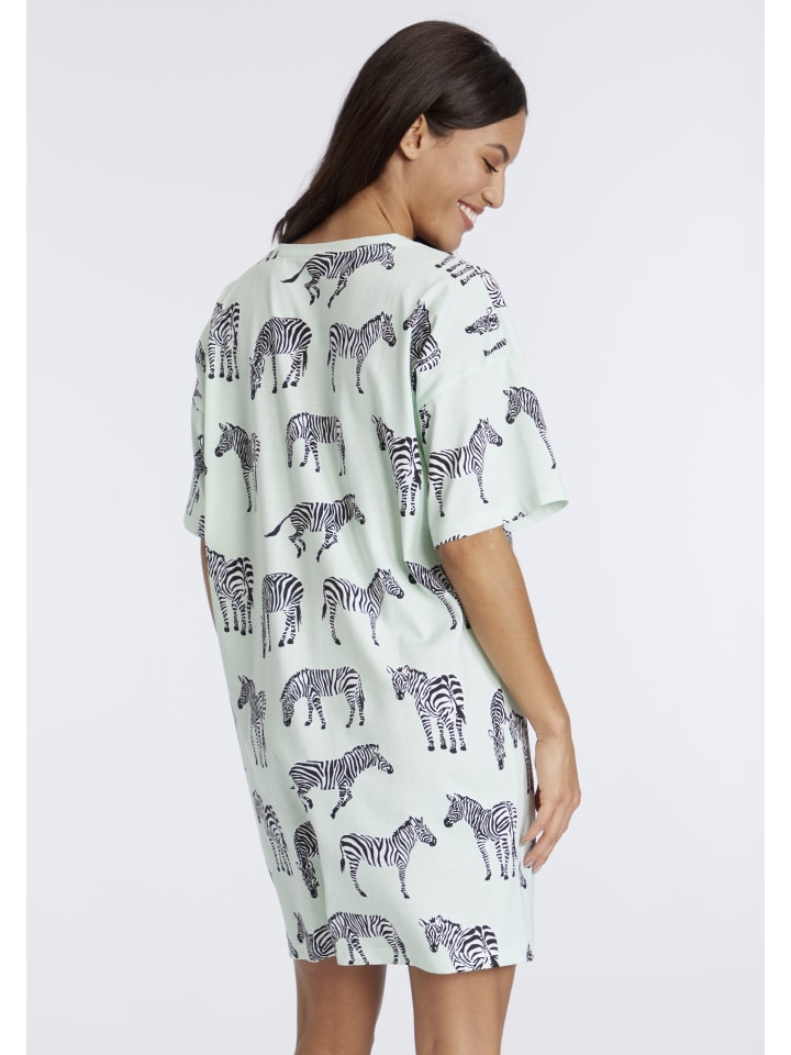 VIVANCE DREAMS Sleepshirt in mint-gemustert günstig kaufen
