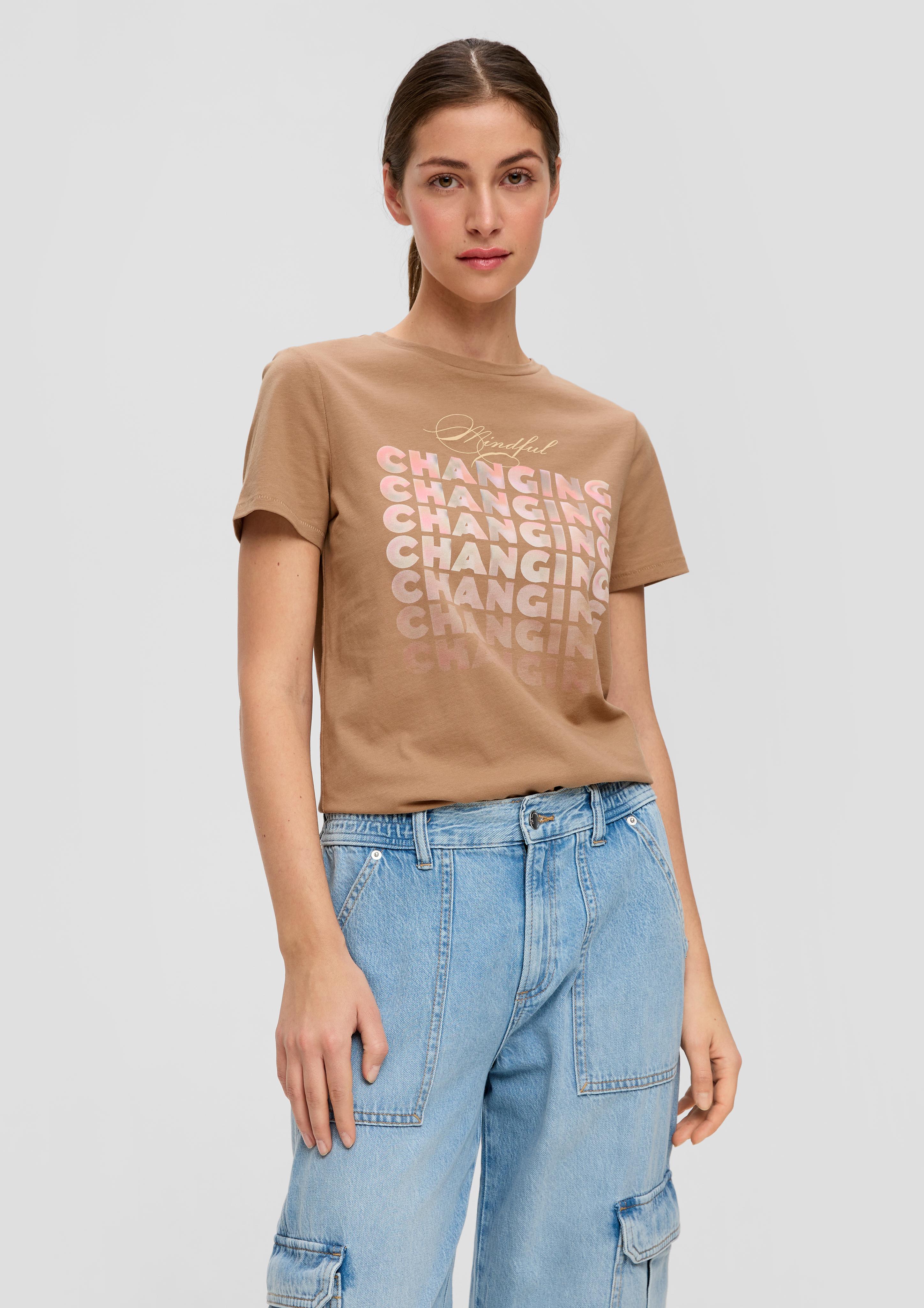 Baumwollshirt mit Frontprint  2141070-84D1
