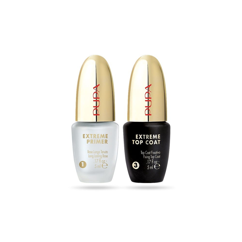 Pupa Milano Lasting Color Extreme Kit Primer e Top Coat Vernis à ongles