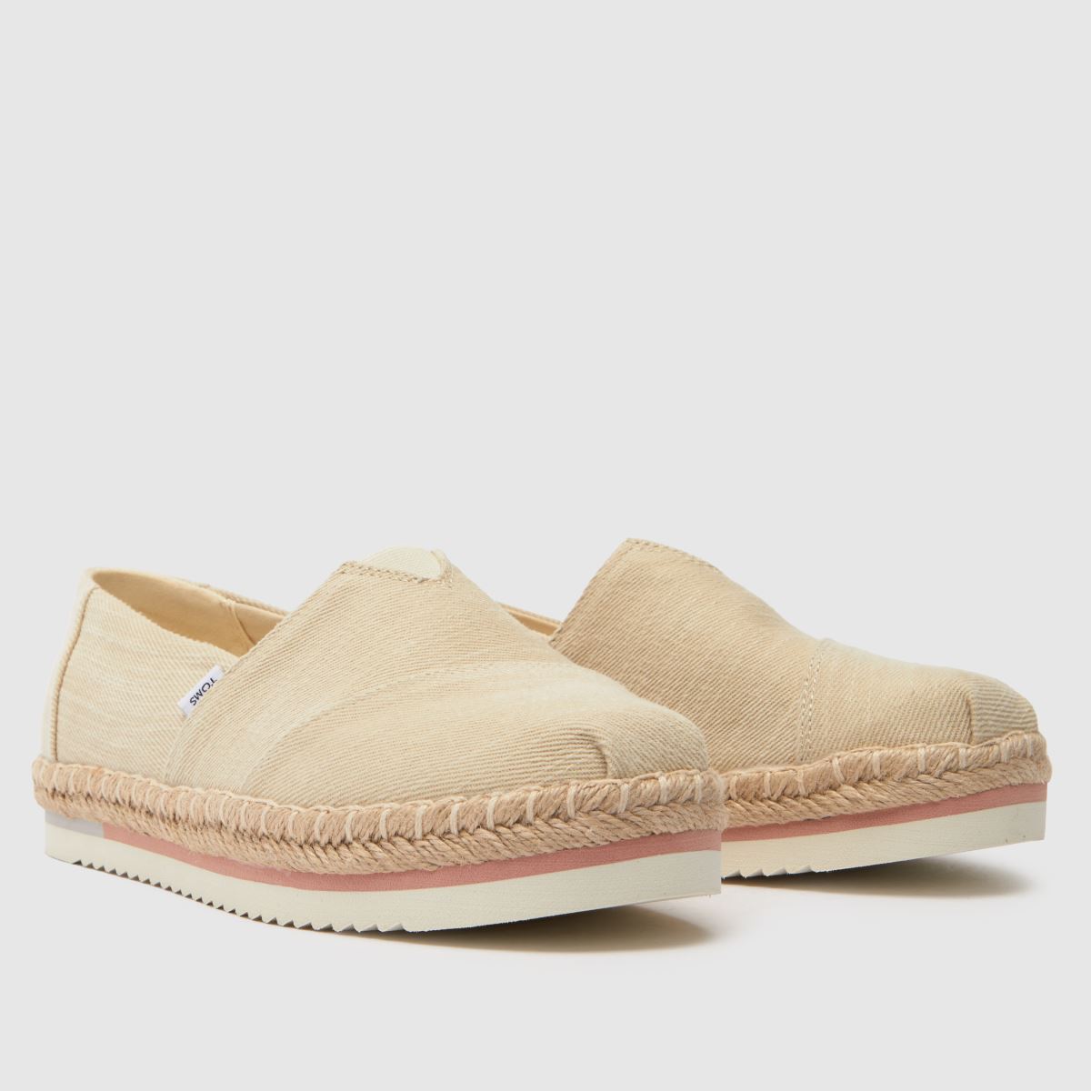 TOMS – Alpargata – Platta skor med rep i naturfärg