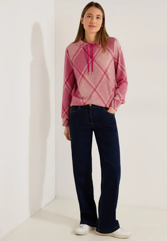 CECIL Langarmshirt Kariert