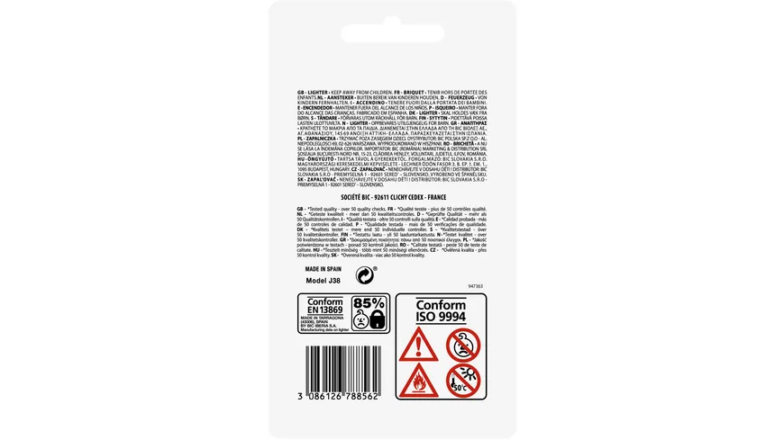 BIC Maxi Electronic Feuerzeuge - Schwarz 2er Pack