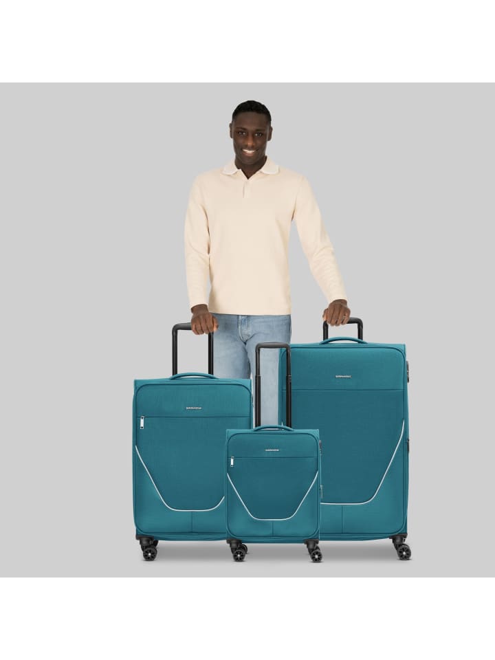 Stratic taska 4-Rollen Kofferset 3tlg. mit Dehnfalte in ocean blue günstig kaufen onesize