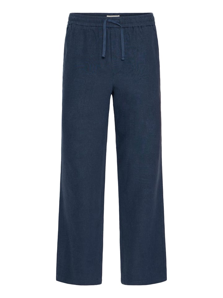 !SOLID Leinenhose in Blau günstig kaufen
