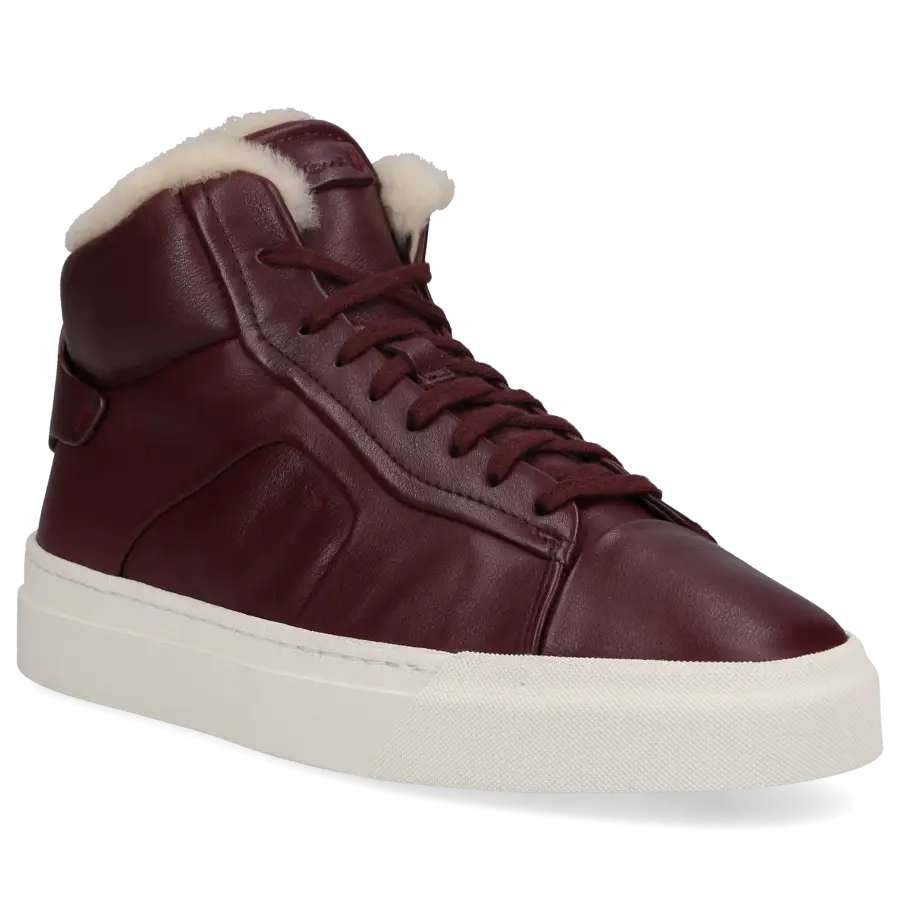 Santoni - Sneaker high 60943 Kalbsleder - rot