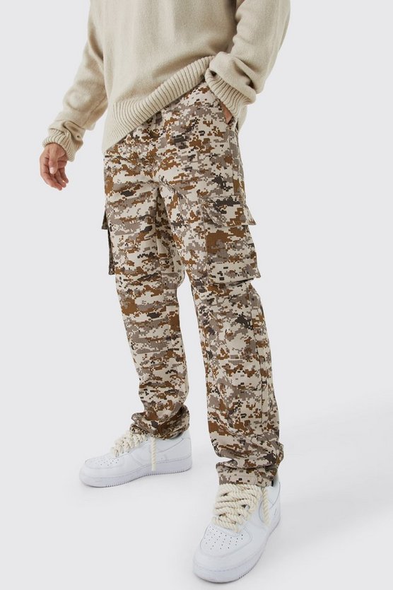 Lockere Camouflage Cargohose
