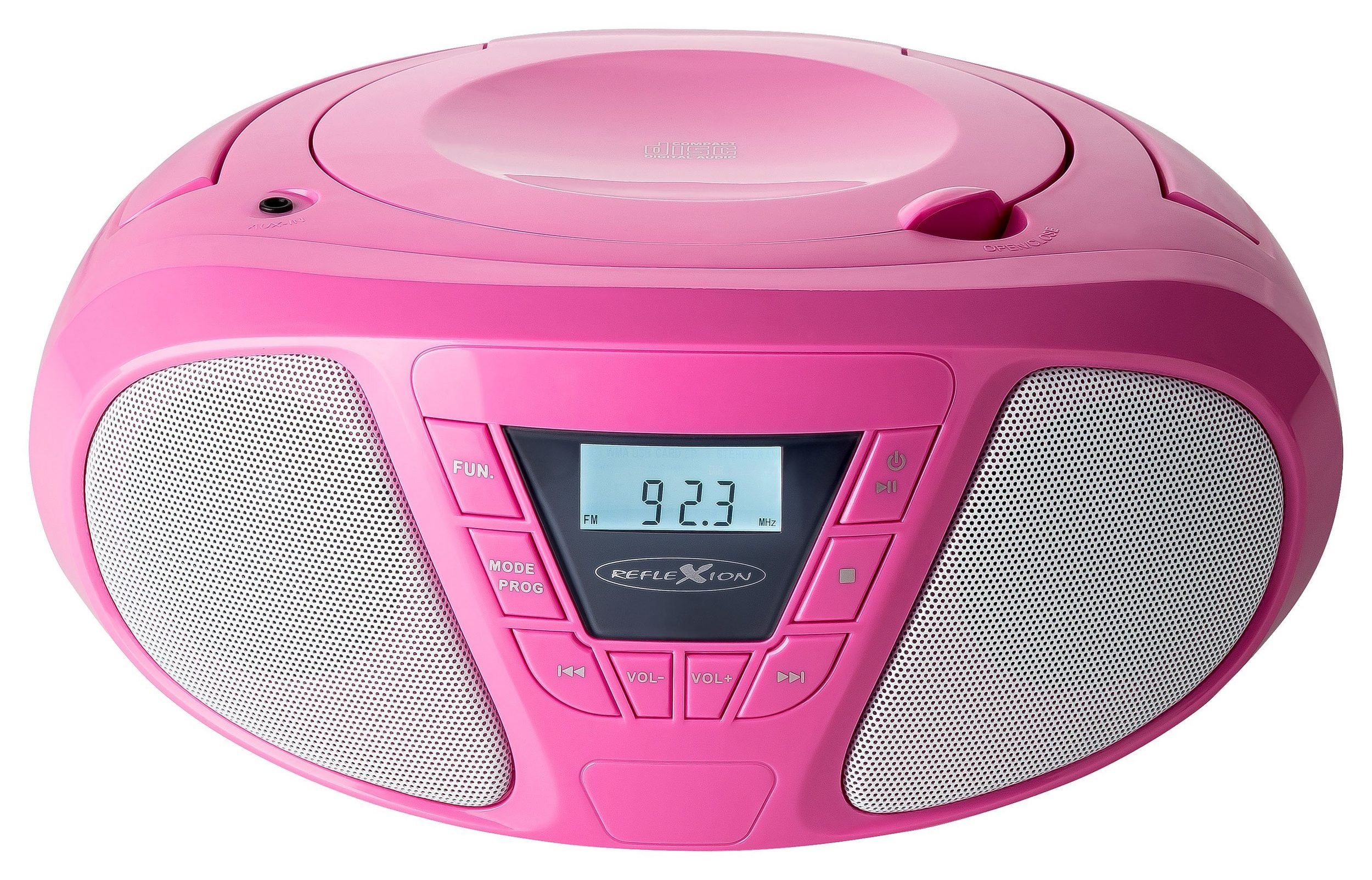 Reflexion CDR614 Boombox (UKW PLL Stereo Radio, CD-Player mit Radio, 16,00 W, Programmier-Funktion (CD: 20 Tracks)