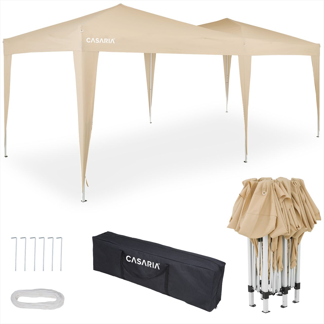DEUBA Faltpavillon Beige 3x6m