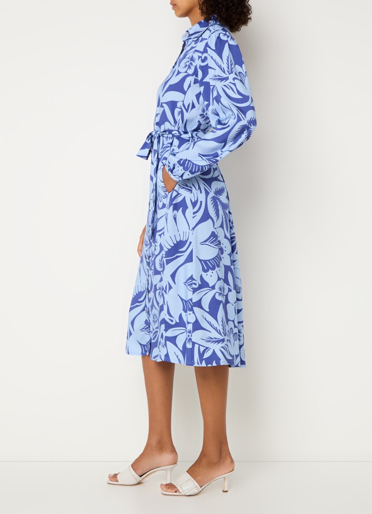 Josephine & Co Amira midi shirt dress with floral print and tie belt