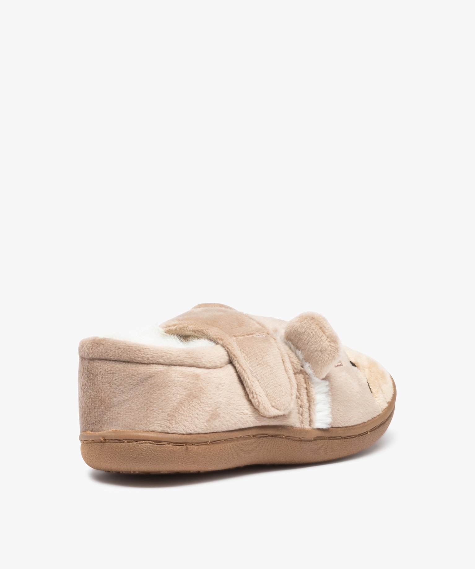 Chaussons Garçon en forme de castor fermeture scratch gris | GEMO