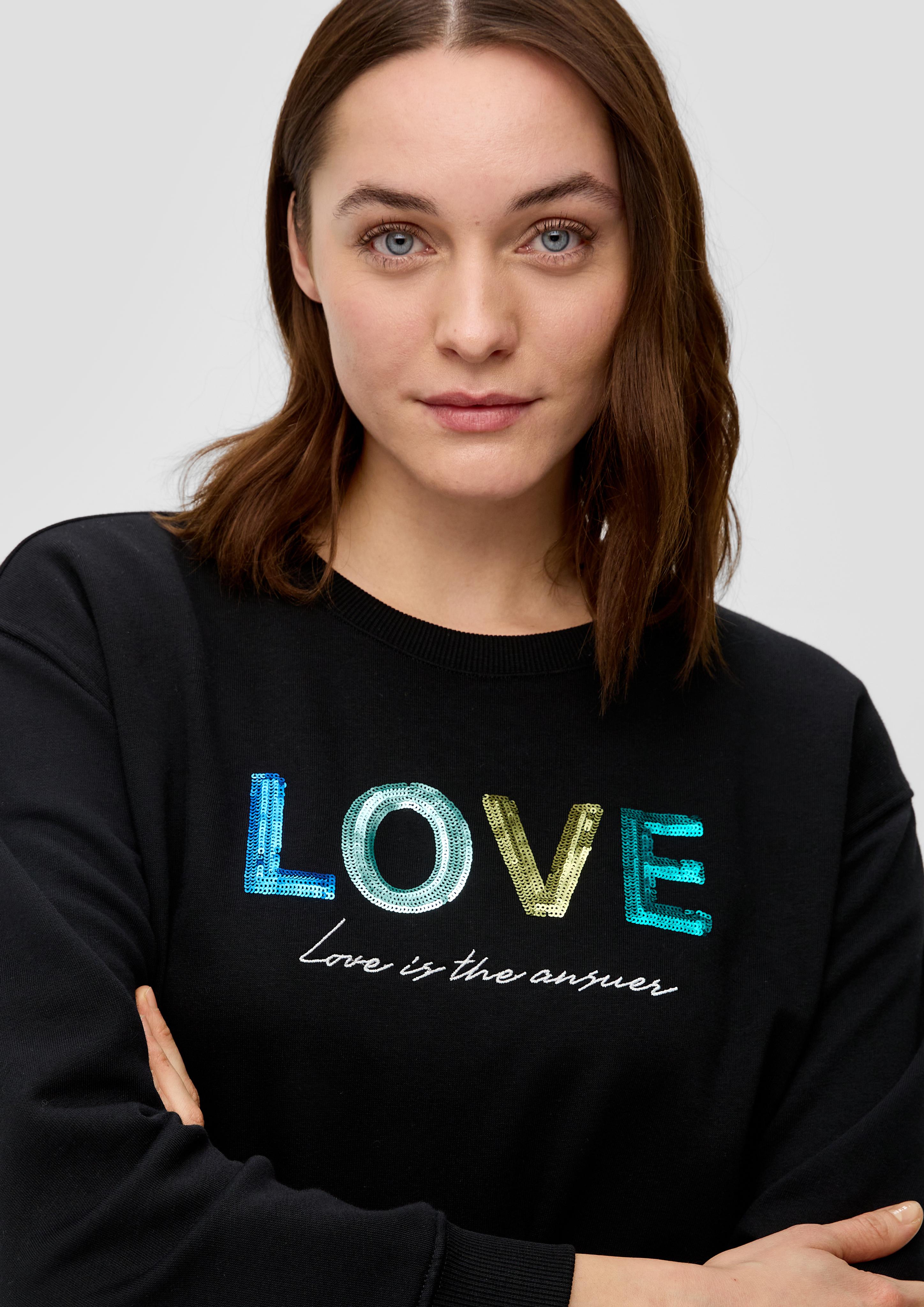 Sweatshirt mit Pailletten-Stickerei  2141897-99D0