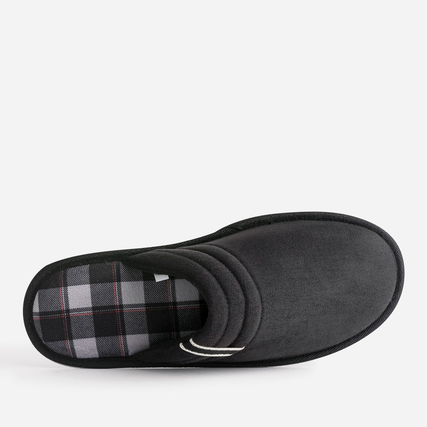Chausson-mule noire première carreaux
