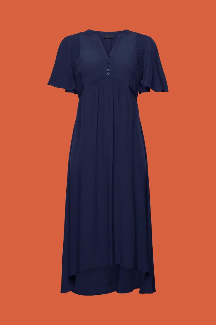 Midikleid mit fixiertem Bindegürtel