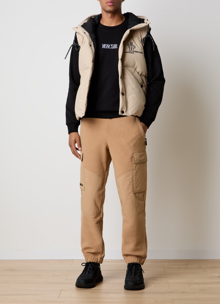 Pantaloni de trening Moncler cu croială dreaptă din țesătură terry