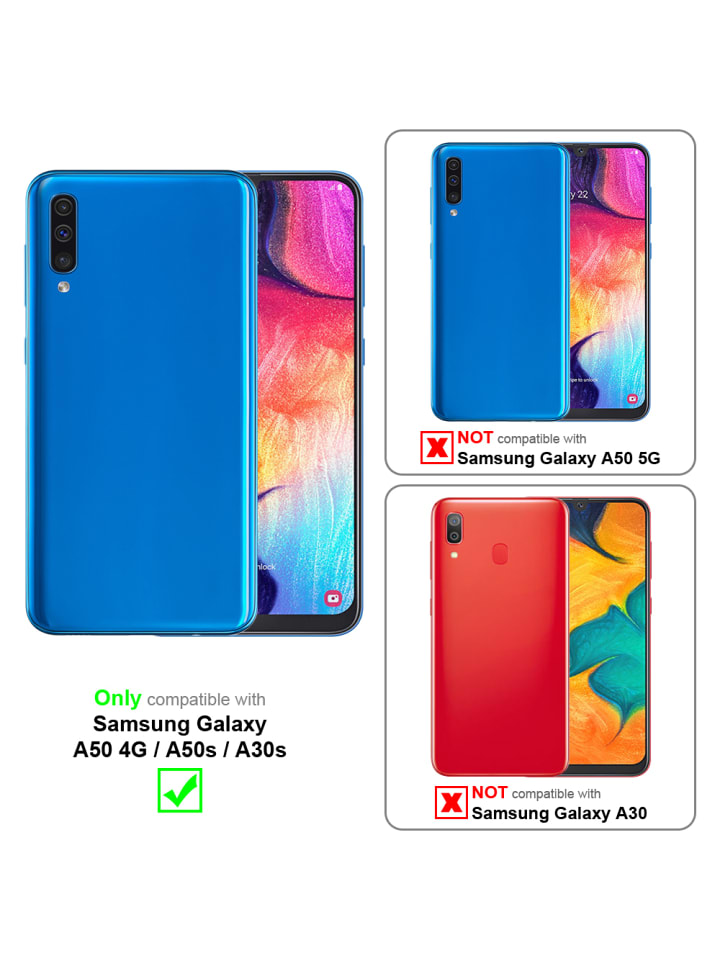 cadorabo Hülle für Samsung Galaxy A50 4G/A50s/ A30s Blumen in FLORAL TÜRKIS günstig kaufen onesize