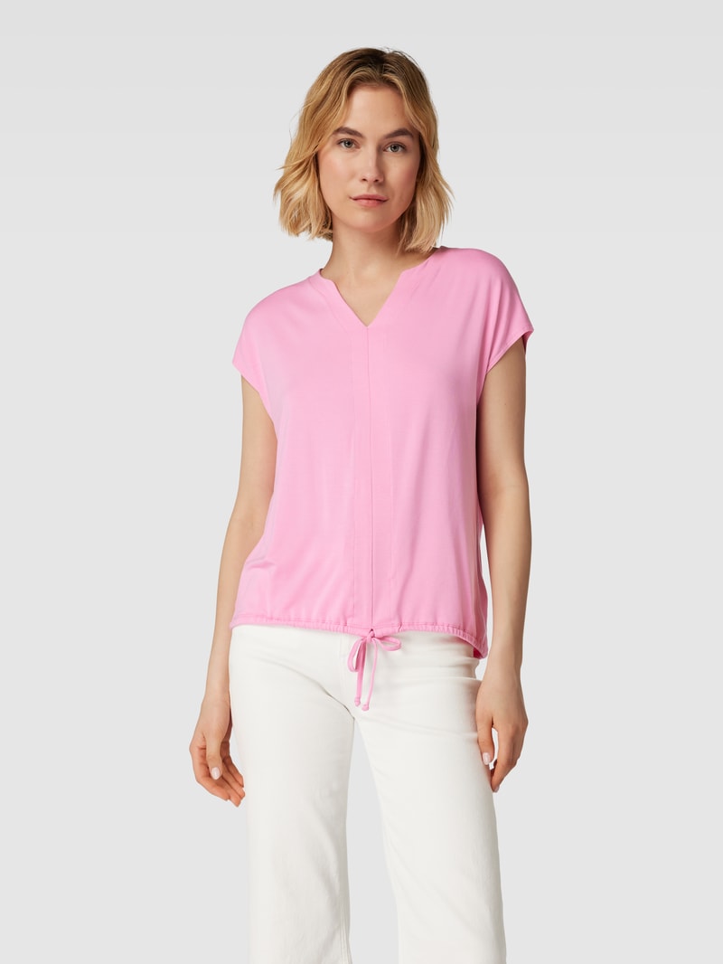 T-Shirt mit Kappärmeln in pink