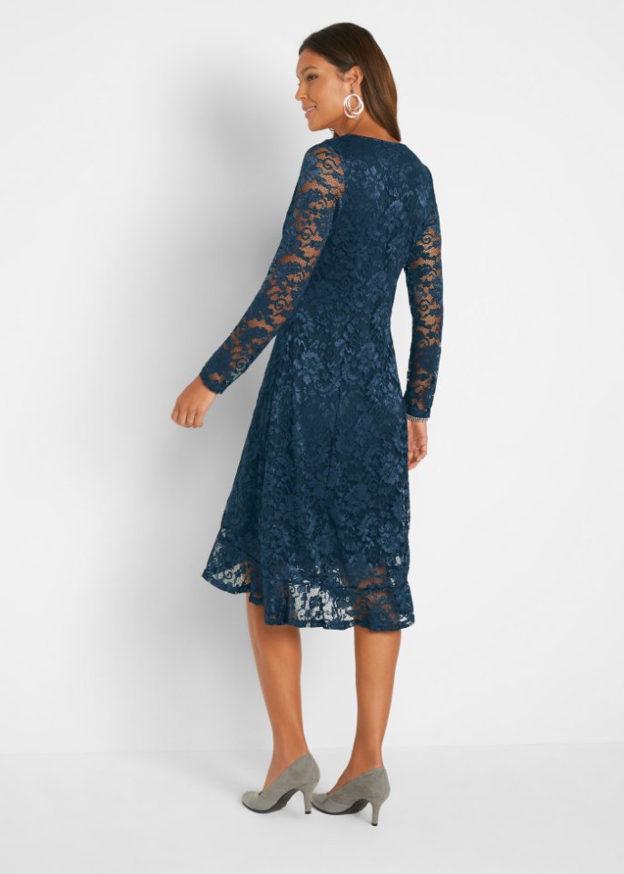 Spitzenkleid in Wickeloptik