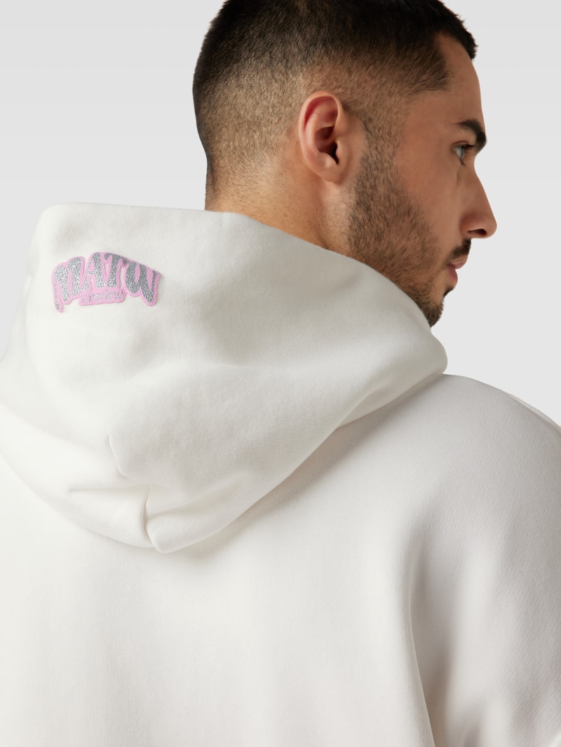 Sweatjacke mit Label-Print - MATW X REVIEW in offwhite