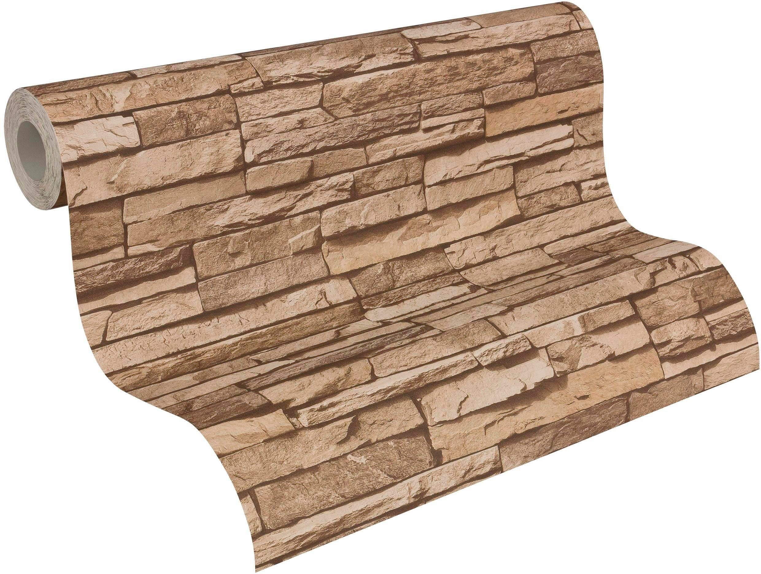 living walls Vliestapete Best of Wood`n Stone 2nd Edition, Steinoptik, Modern Tapete Stein
