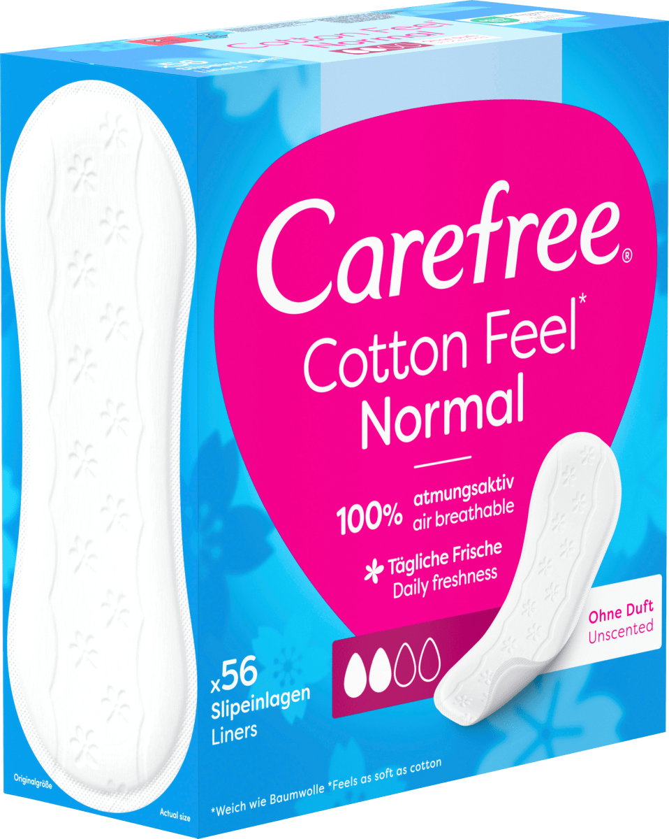 Slipeinlagen Cotton Feel Normal ohne Duft, 56 St