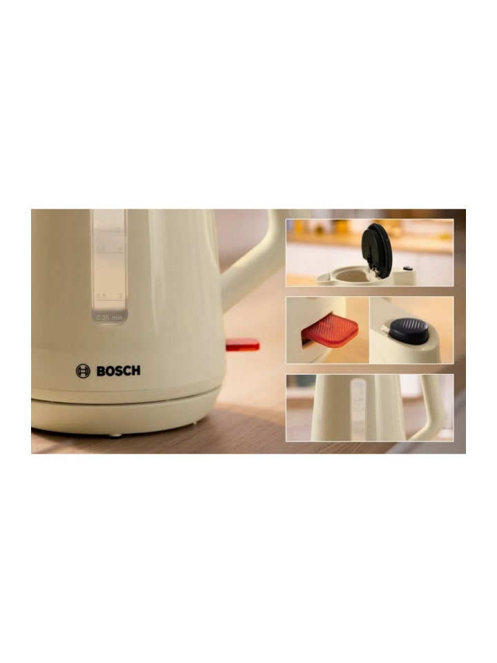 Bosch Leistungsstarker Wasserkocher00 Watt 1,7 Liter Kapazität in Beige günstig kaufen onesize