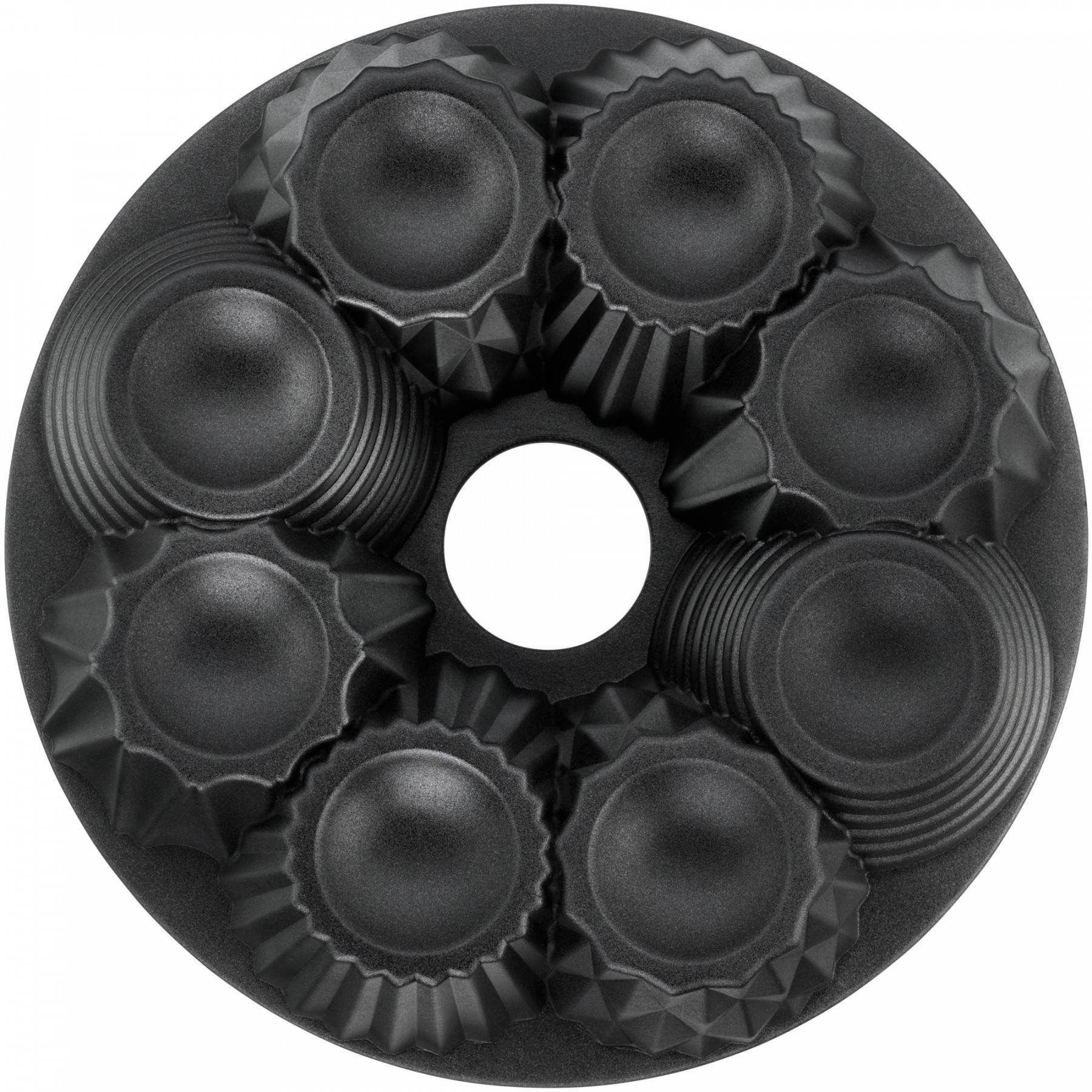 Kaiser Quicheform Inspiration, (1x Guglhupf Backform für 8 kleine Tartes und Törtchen mit stylischem Dekor, individuell dekorierbar dank Füllmulde (26 cm, Höhe 8,5 cm) 1-tlg), Inspiration