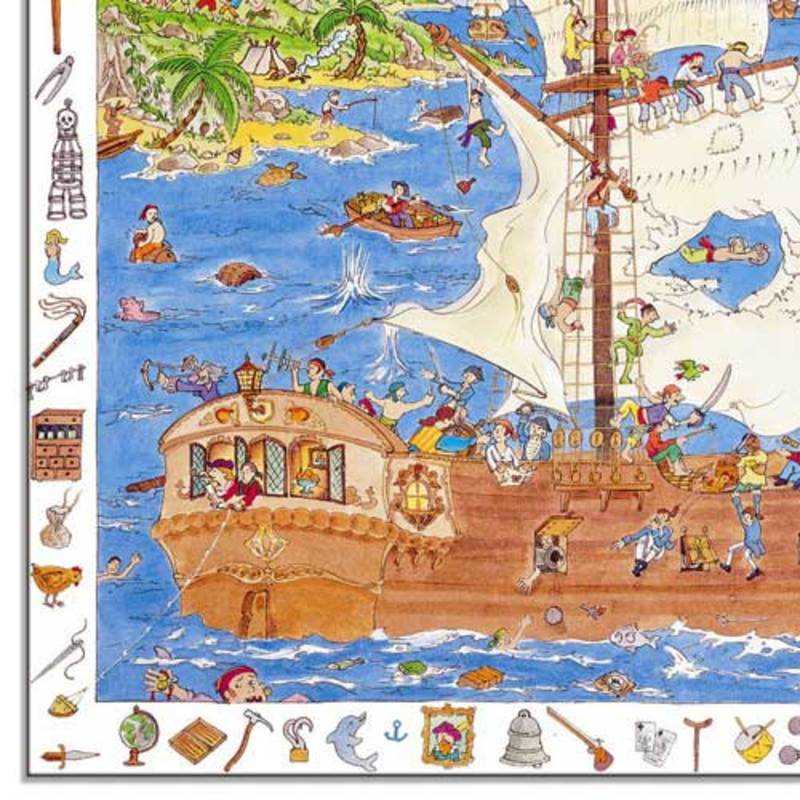Puzzle observation Pirates 100 pièces Djeco
