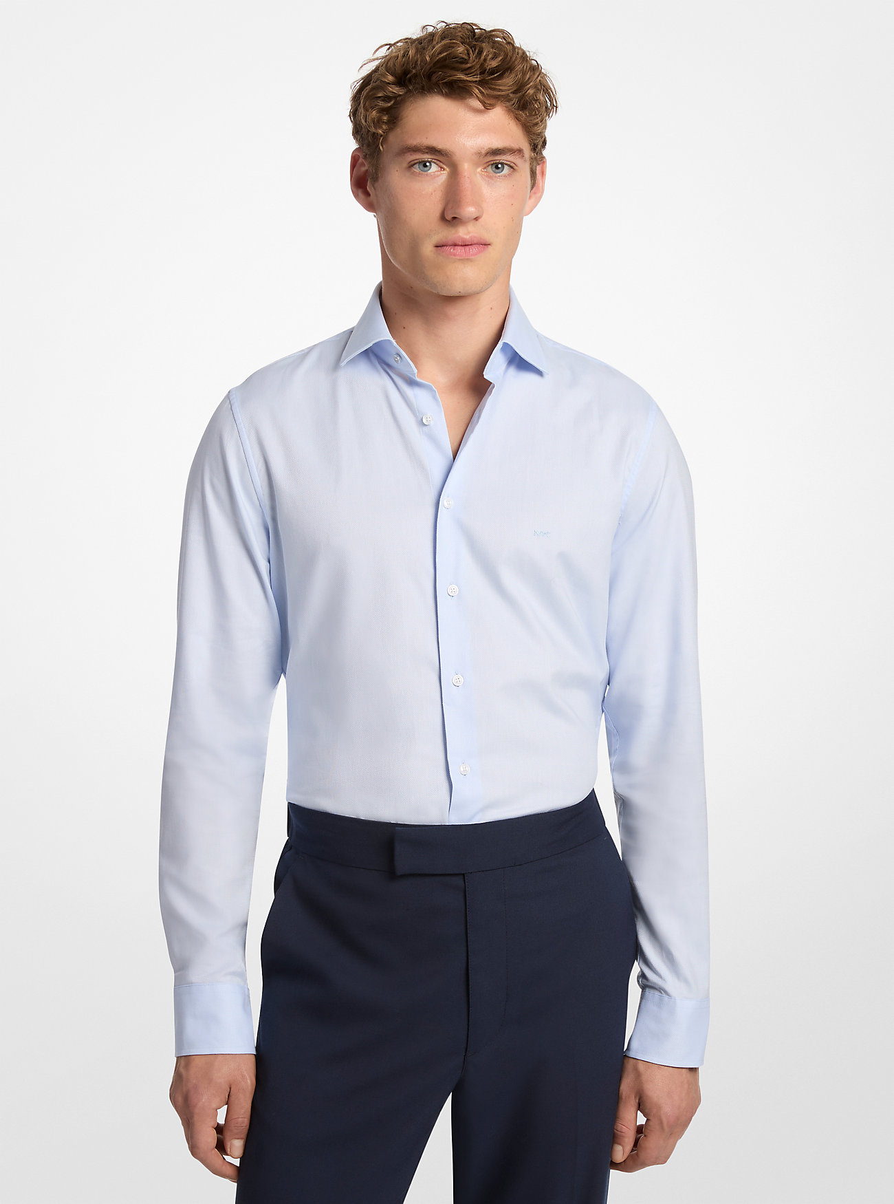 Tonal Glen Check Blazer og Bukser - Marineblå