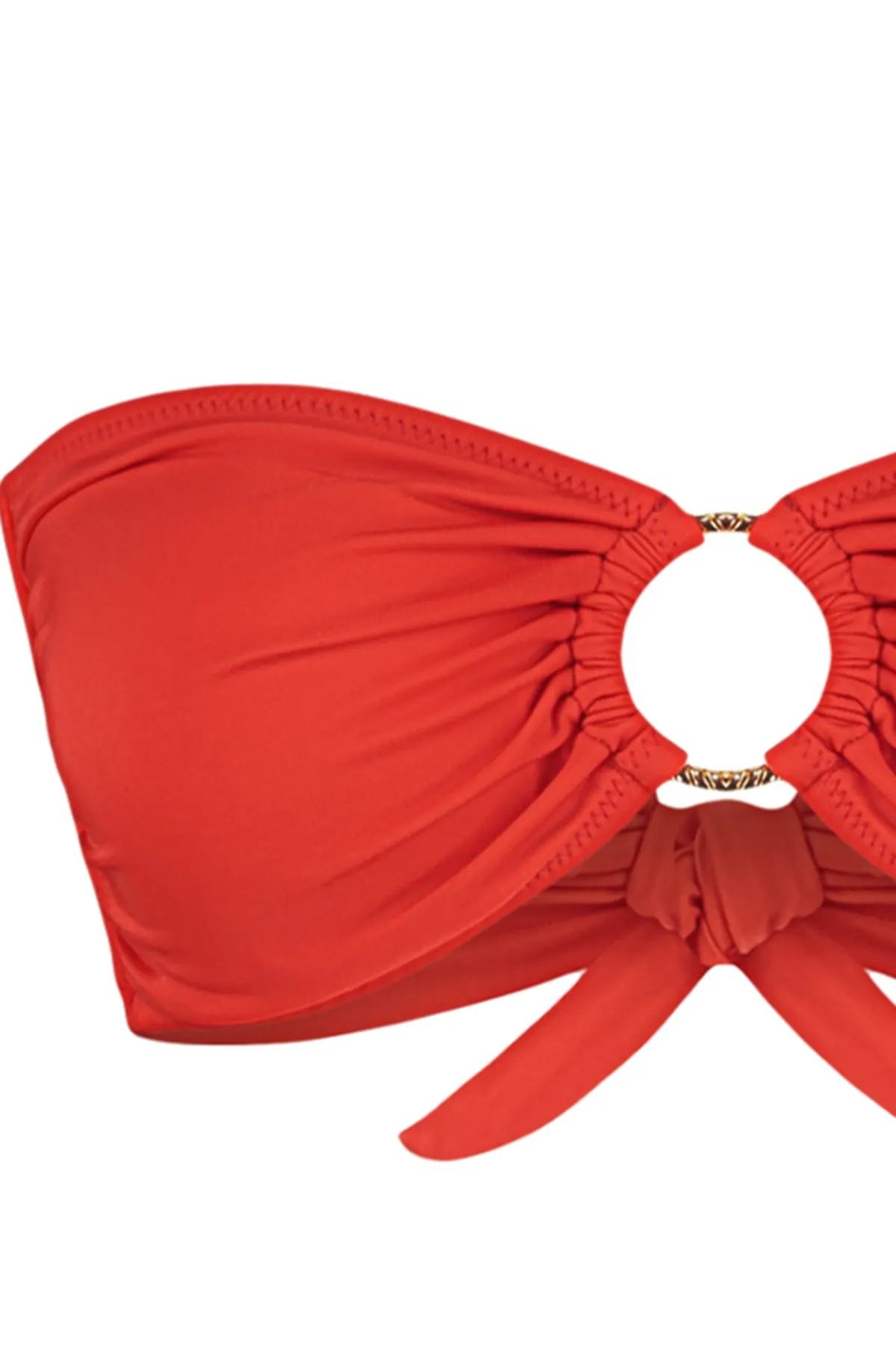Trendyol Collection  Rotes trägerloses Bikinioberteil mit Accessoires TBESS22BU00001