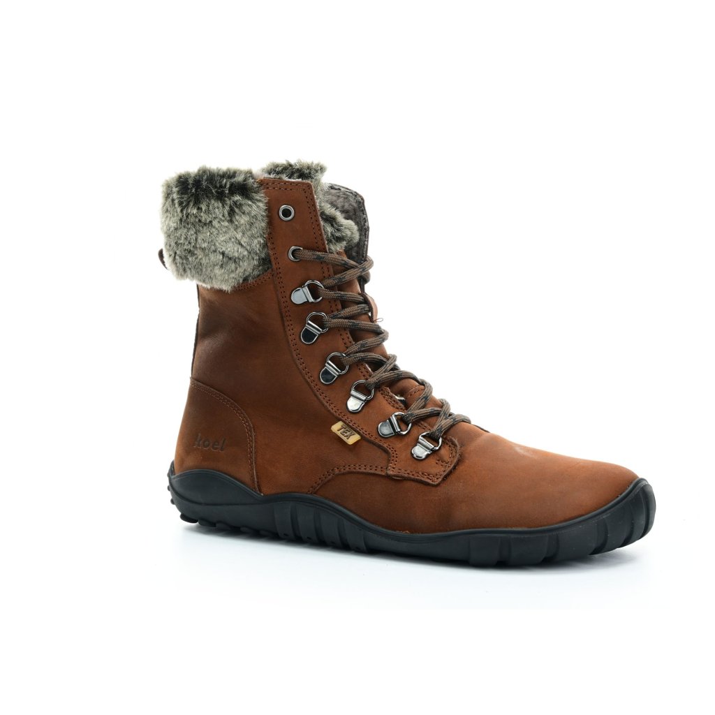 Koel4kids Levi Tex Lambswool Chocolate Winterbarfußstiefeletten