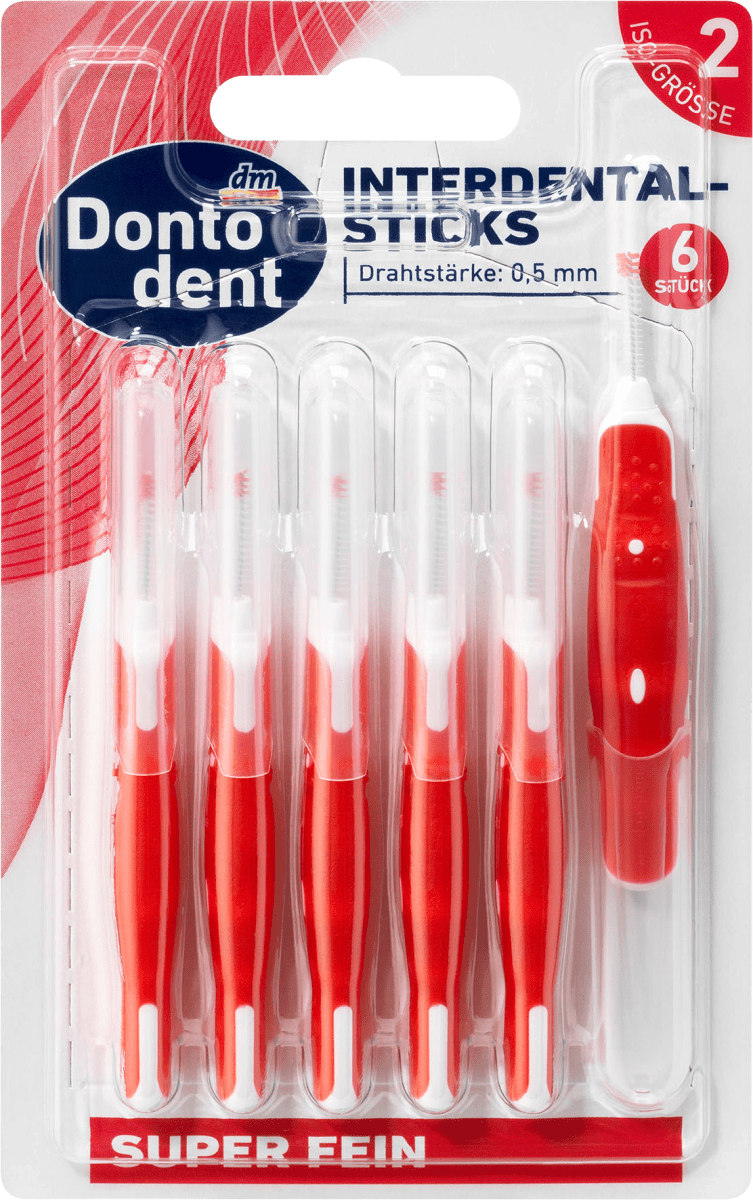 Interdentalbürsten rot 0,5 mm ISO 2, 6 St