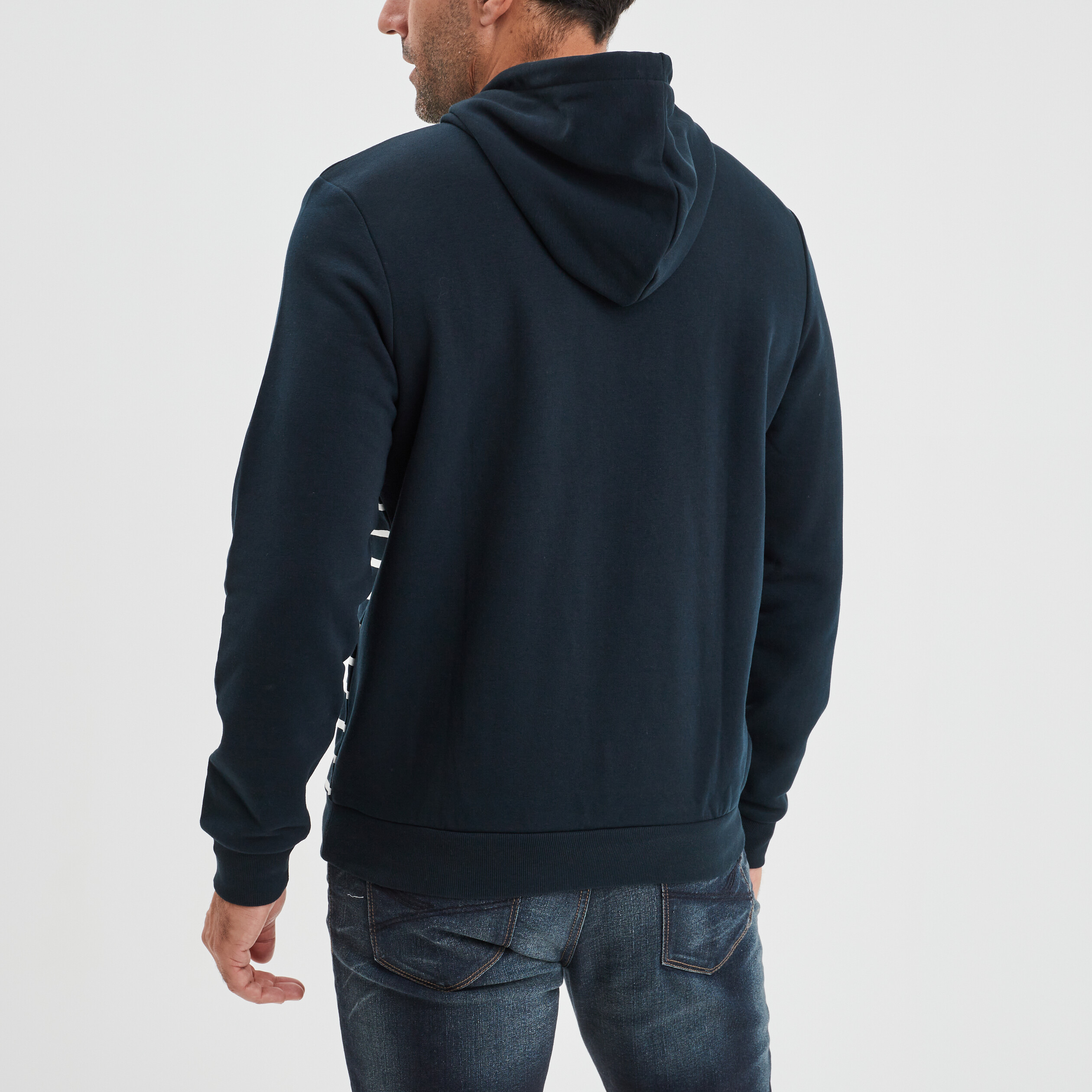 Sweat à capuche hoodie Creeks bleu marine homme | La Halle