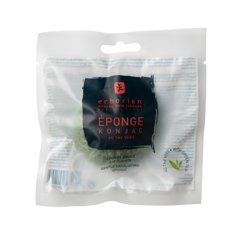 Erborian Éponge Konjac au Thé Vert Éponge Douce Exfoliante