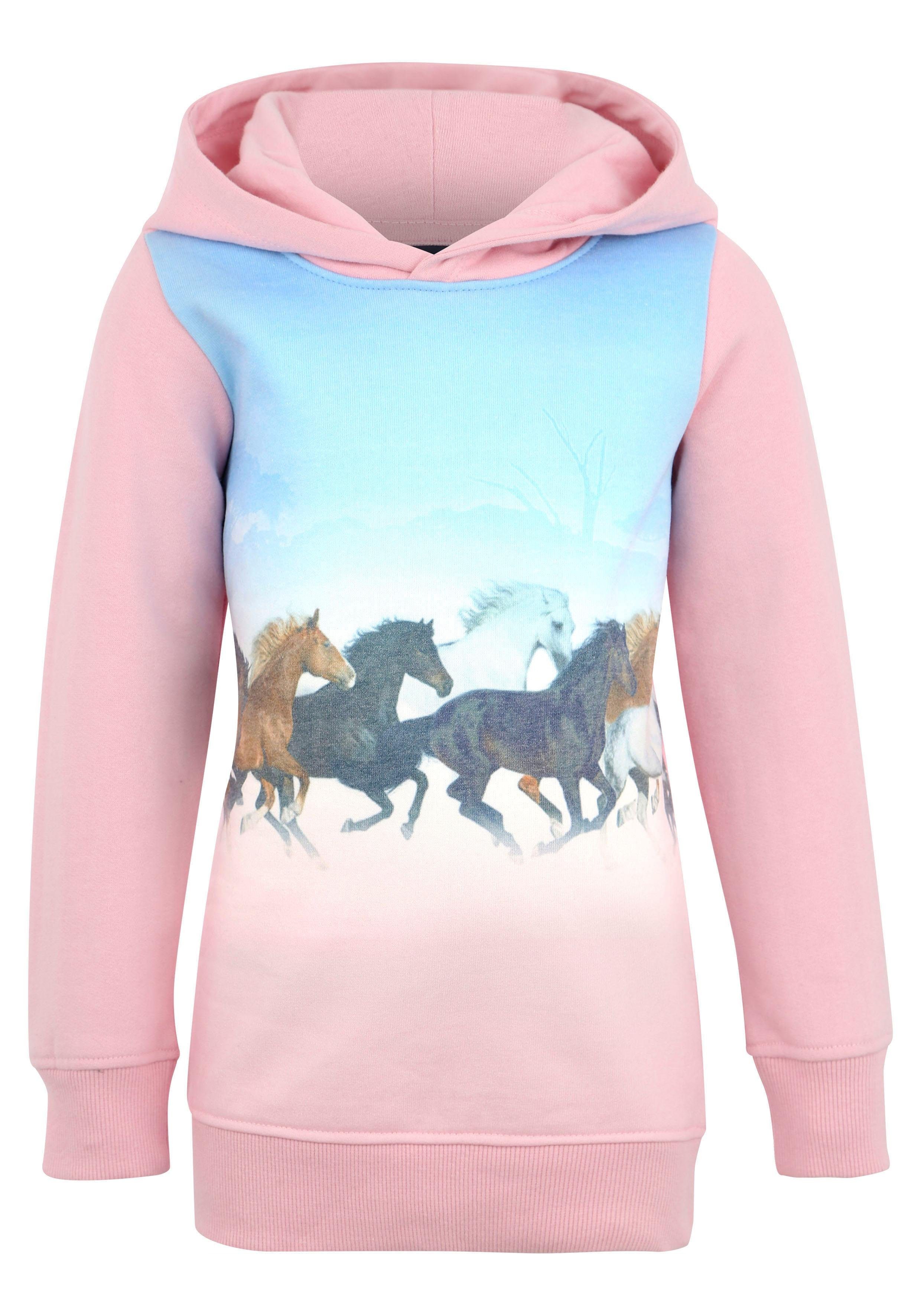 KIDSWORLD Longsweatshirt mit Pferdedruck