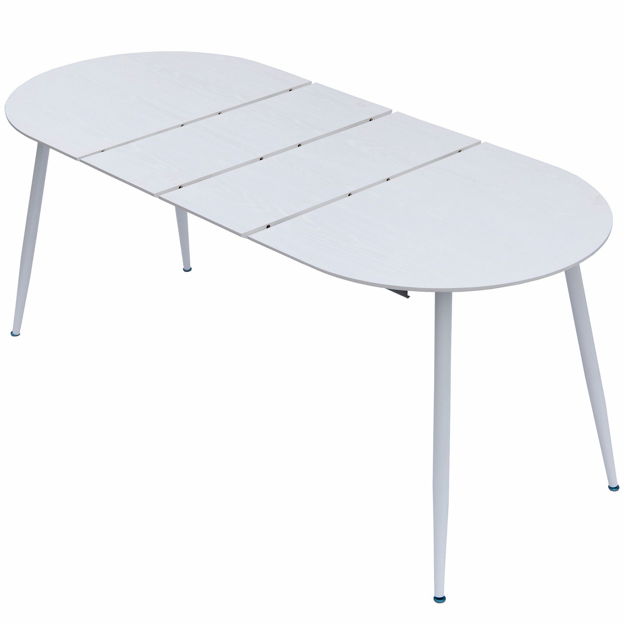 TRISENS Esstisch Rodrigo, Esstisch ausziehbar 120-150-180x80cm 4-10Pers. Ovaler Tisch Holz Optik