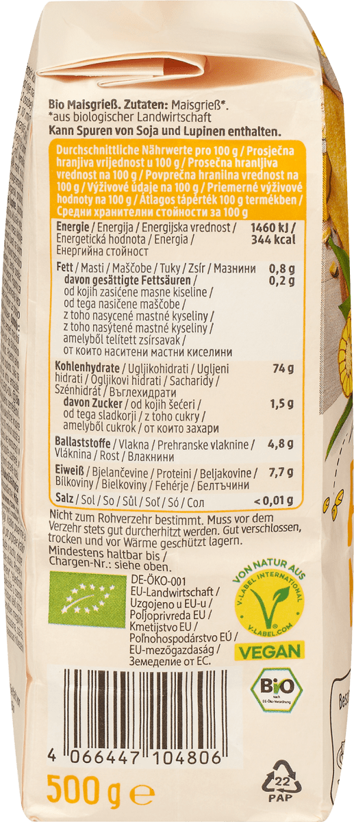 Polenta, Maisgrieß, 500 g