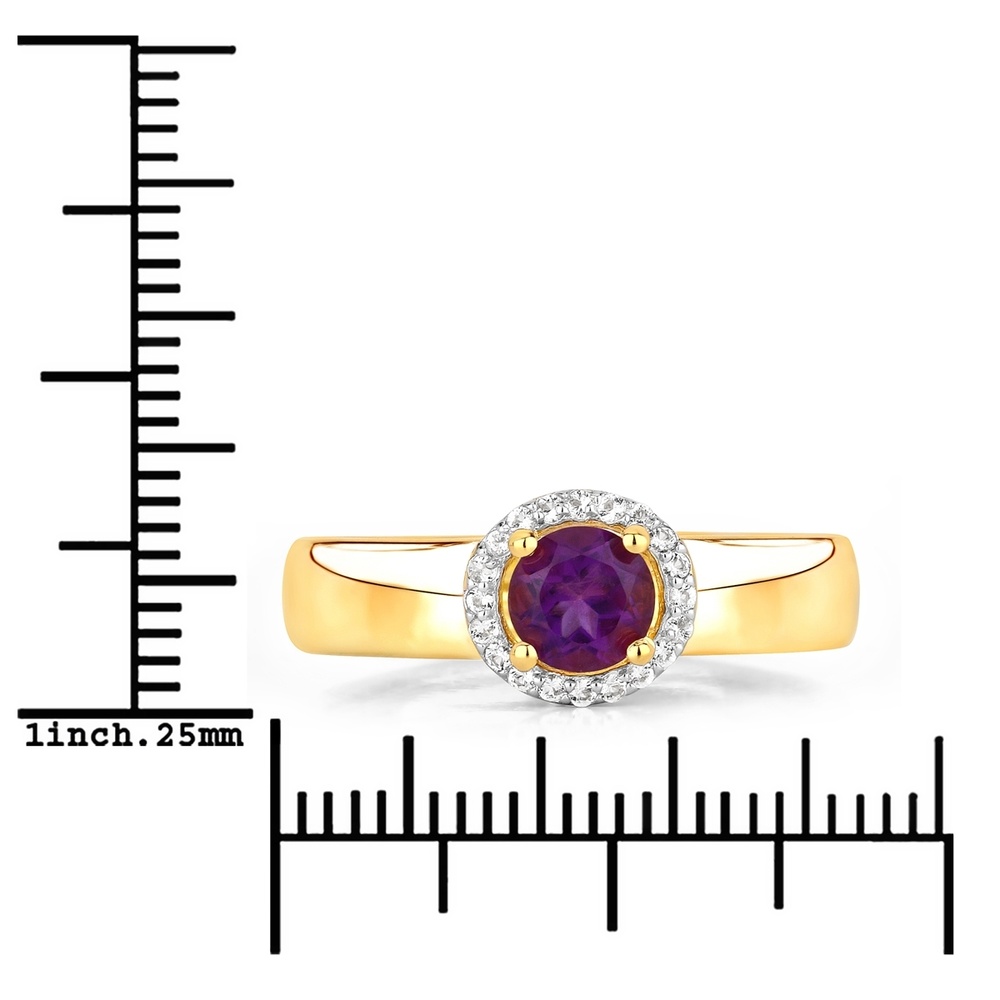 Rafaela Donata Bague Argent sterling Améthyste en Or jaune Bague