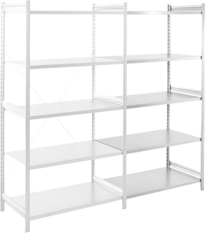 ARNO SPACE Anbauregal Epsilon 5 Hellgrau 1.040 x 600 x 2.000 mm