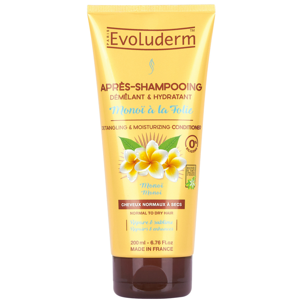 evoluderm Monoï à la Folie Après-shampoing Démêlant & Hydratant - 200 ml