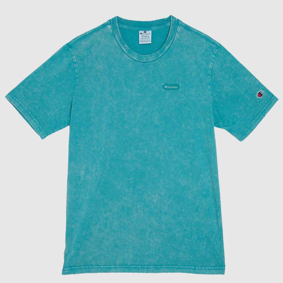 Champion – Grön t-shirt med marmorfärgad tvätt