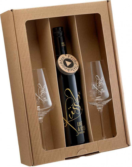 2022 Singender Weihnachtswein mit zwei Küssler-Gläsern rosé trocken - Winzerhof Küssler