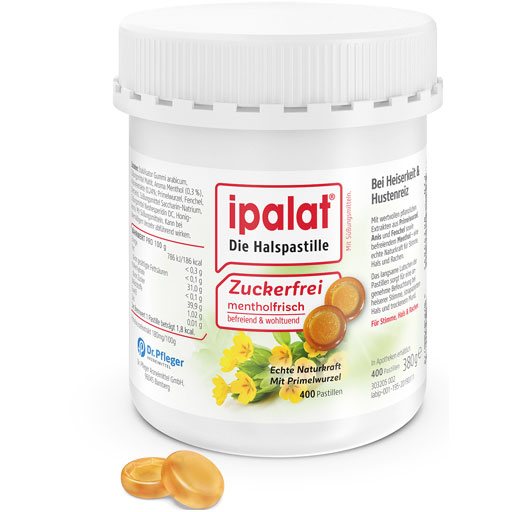IPALAT Halspastillen zuckerfrei  400 St  Pastillen