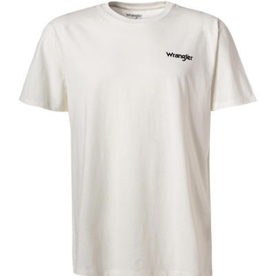 Wrangler, T-Shirts, Baumwolle, weiß-blau