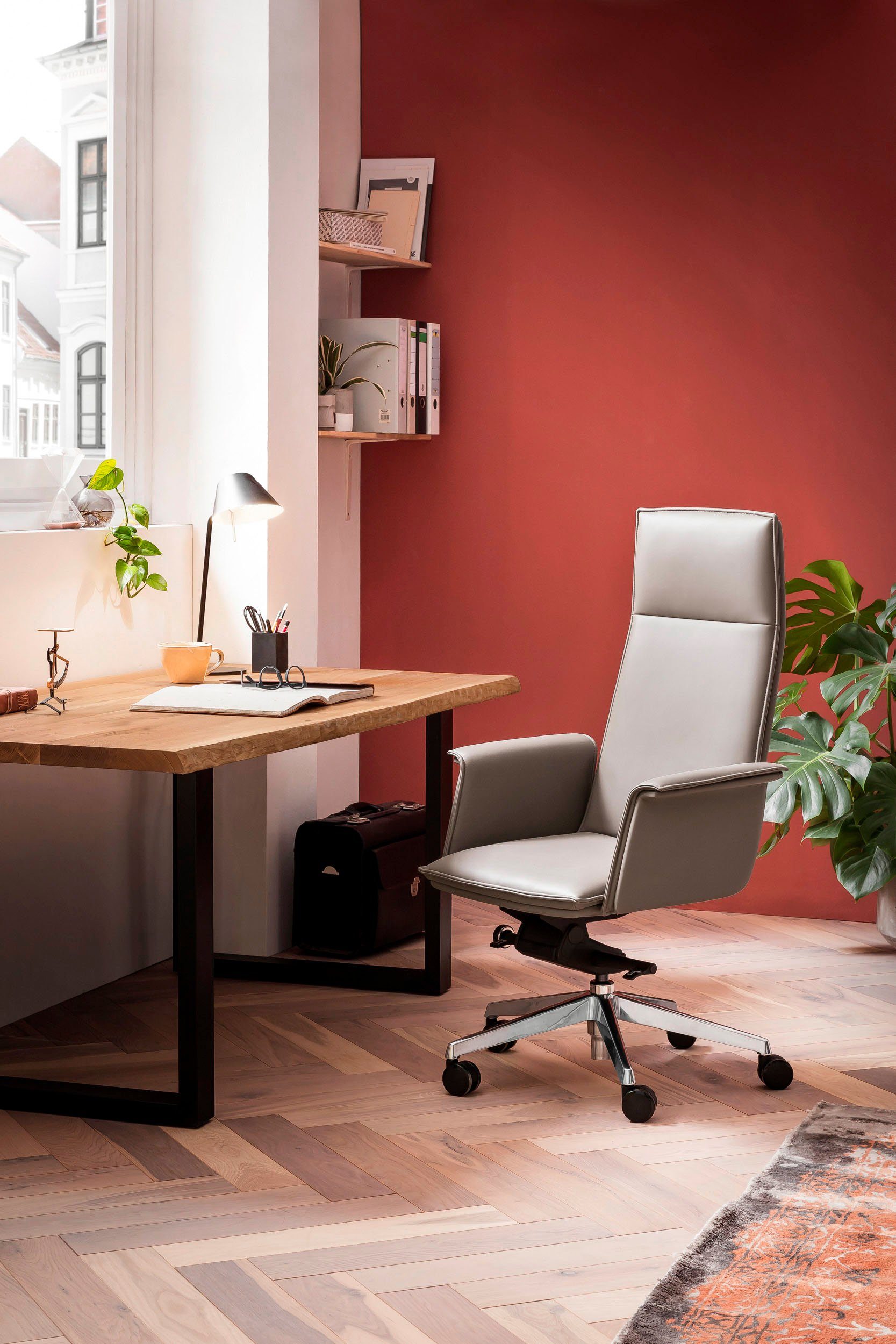 SalesFever Chefsessel, Bezug aus italienischem Echtleder