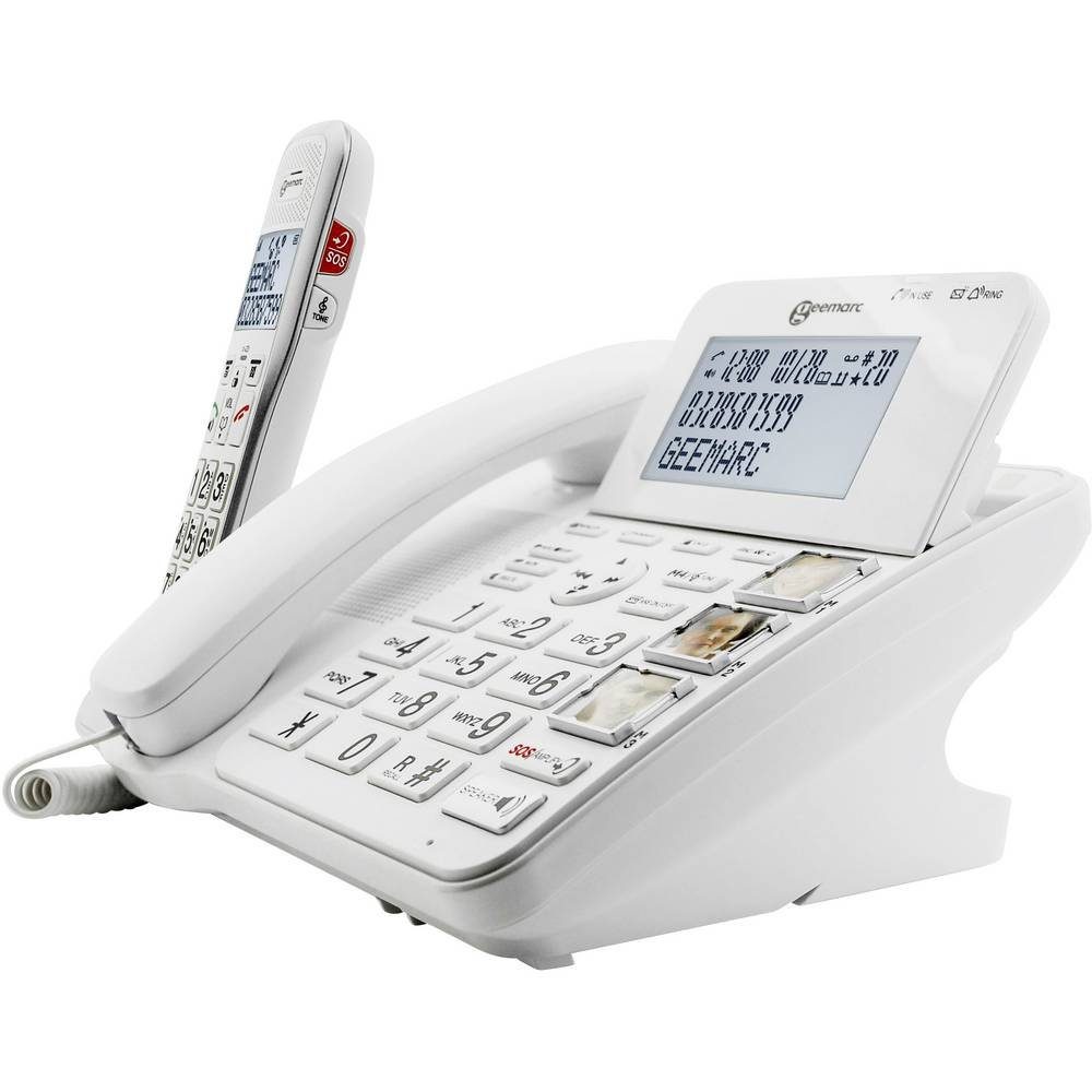 Geemarc DECT595 Seniorentelefon Seniorentelefon (Anrufbeantworter, Freisprechen, Optische Anrufsignalisierung)
