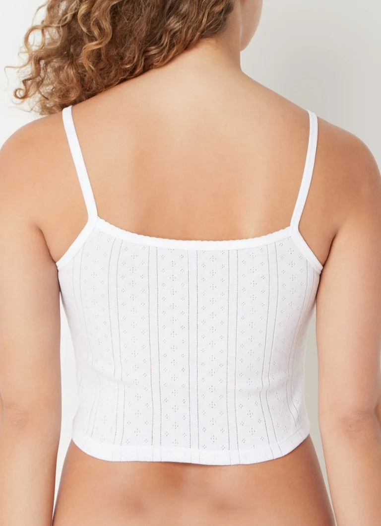 Zkrácený top Cou Cou Intimates z organické bavlny s texturou
