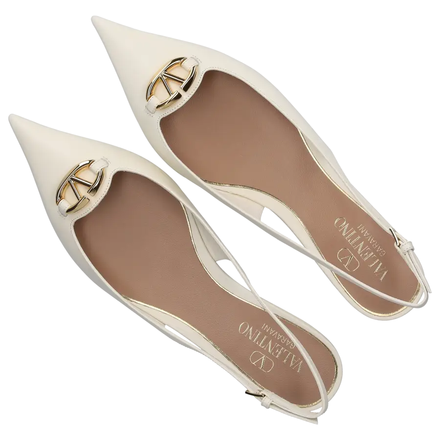 Valentino Garavani - Ballerinas VLOGO Nappaleder - weiß