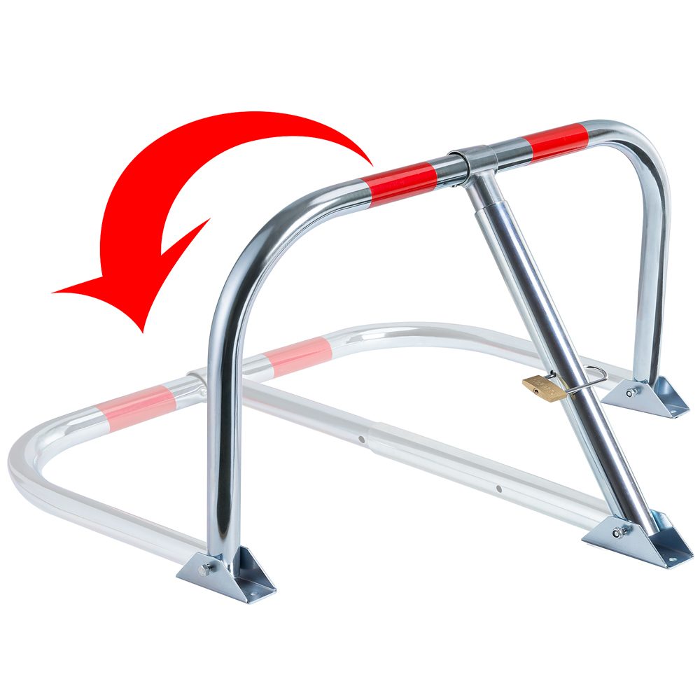 DEUBA Deuba® Parkplatzsperre Bogen 80 x 47 x 44cm rot/silber