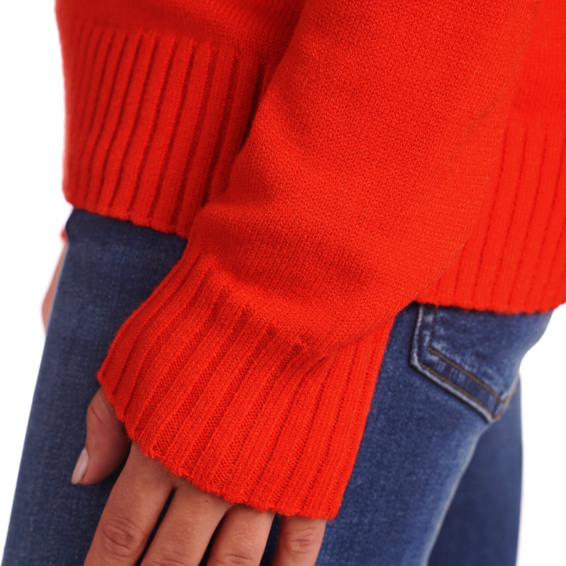 Damen Feinstrickpullover mit V-Ausschnitt